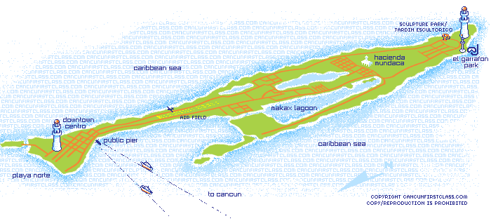 Mapa Isla Mujeres