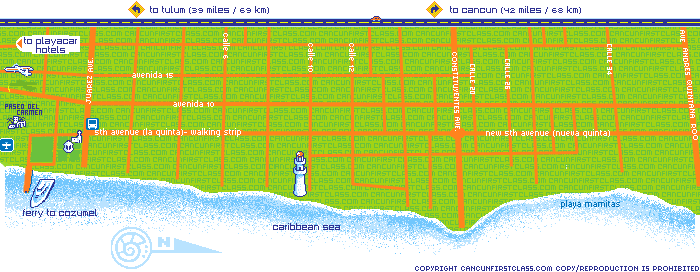 Playa del Carmen map